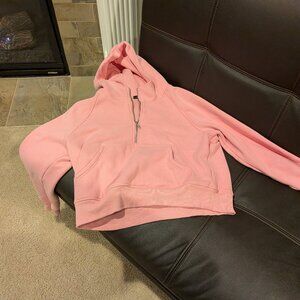A cute light pink comfortable thick 1/2 zip sweater